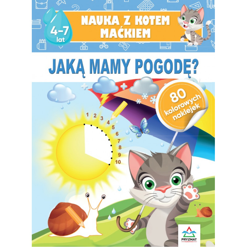 Nauka z kotem Maćkiem. Jaką mamy pogodę?