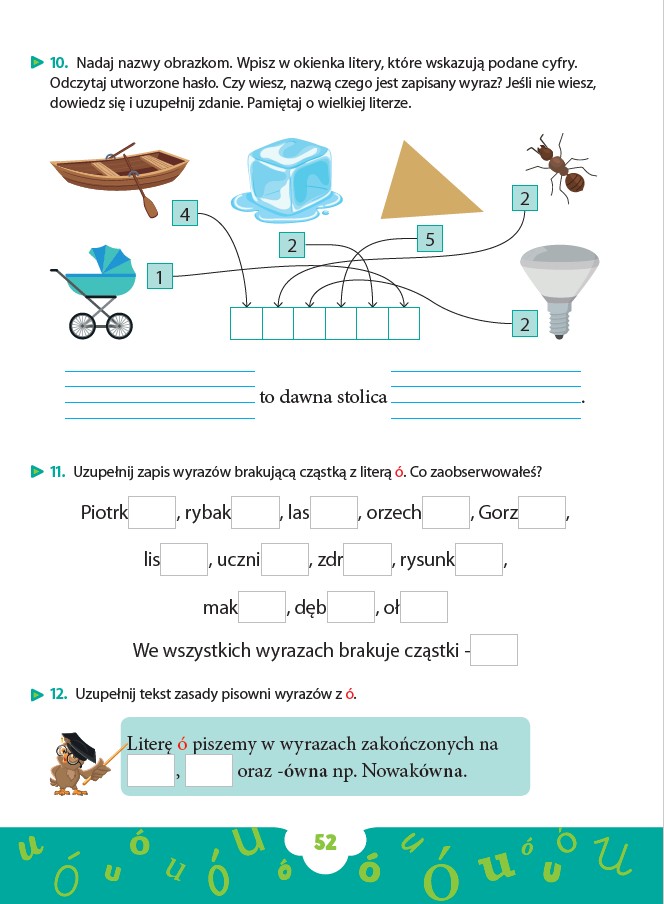 Ortograficzne Zadania Z Wyrazami Do Zapamietania O U